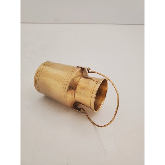 Milk pot / dairy cans / container || Vintage solid brass || small figurine / - Picture 6 of 10